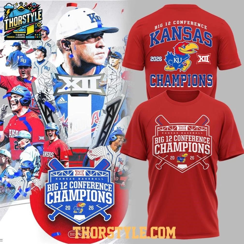 Kansas Jayhawks BIG12 Conference Champions 2026 Rock Chalk Shirt
