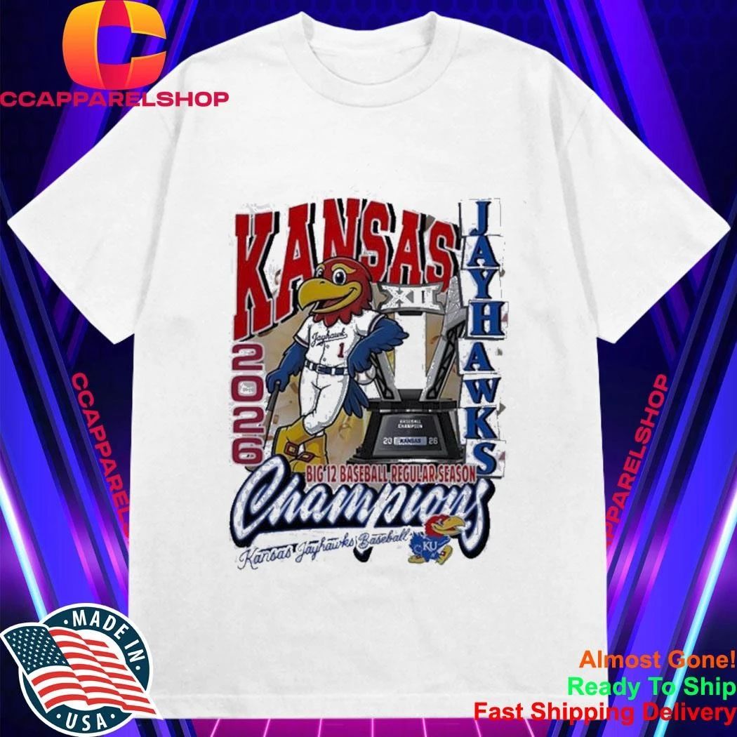 Kansas Jayhawks Baseball BIG 12 Regular Season Champions 2026 Jayhawk Shirt