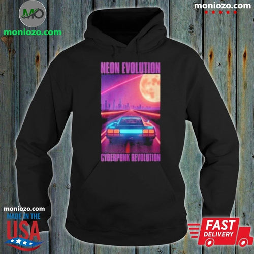 80s Futuristic Retrowave Neon Evolution Cyberpunk T-Shirt