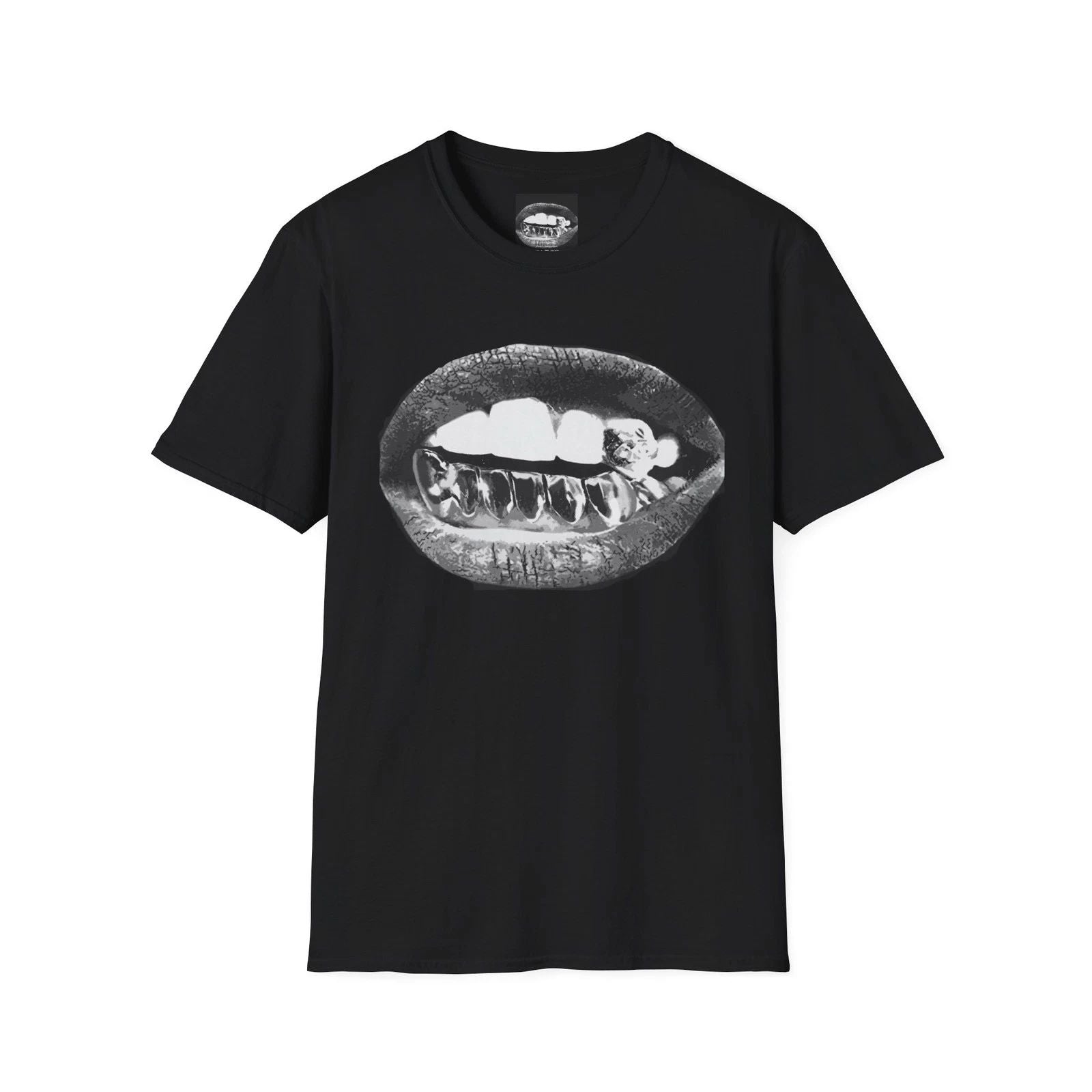Grillz Mouth Black Lip Bite Teeth Tee Unisex T-shirt, Sweatshirt, Hoodie (1)