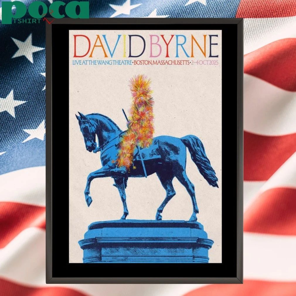 David Byrne October 2-4, 2025 Boch Center Wang Theatre in Boston, MA Poster Shirt