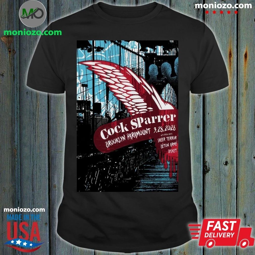 Mar 28, 2026 Cock Sparrer Concert Tour in Brooklyn, NY Poster Shirt