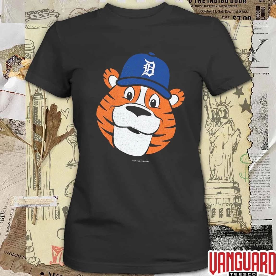 Detroit Tigers Mitchell And Ness Youth Big Face Mascot MLB Baseball t-shirt