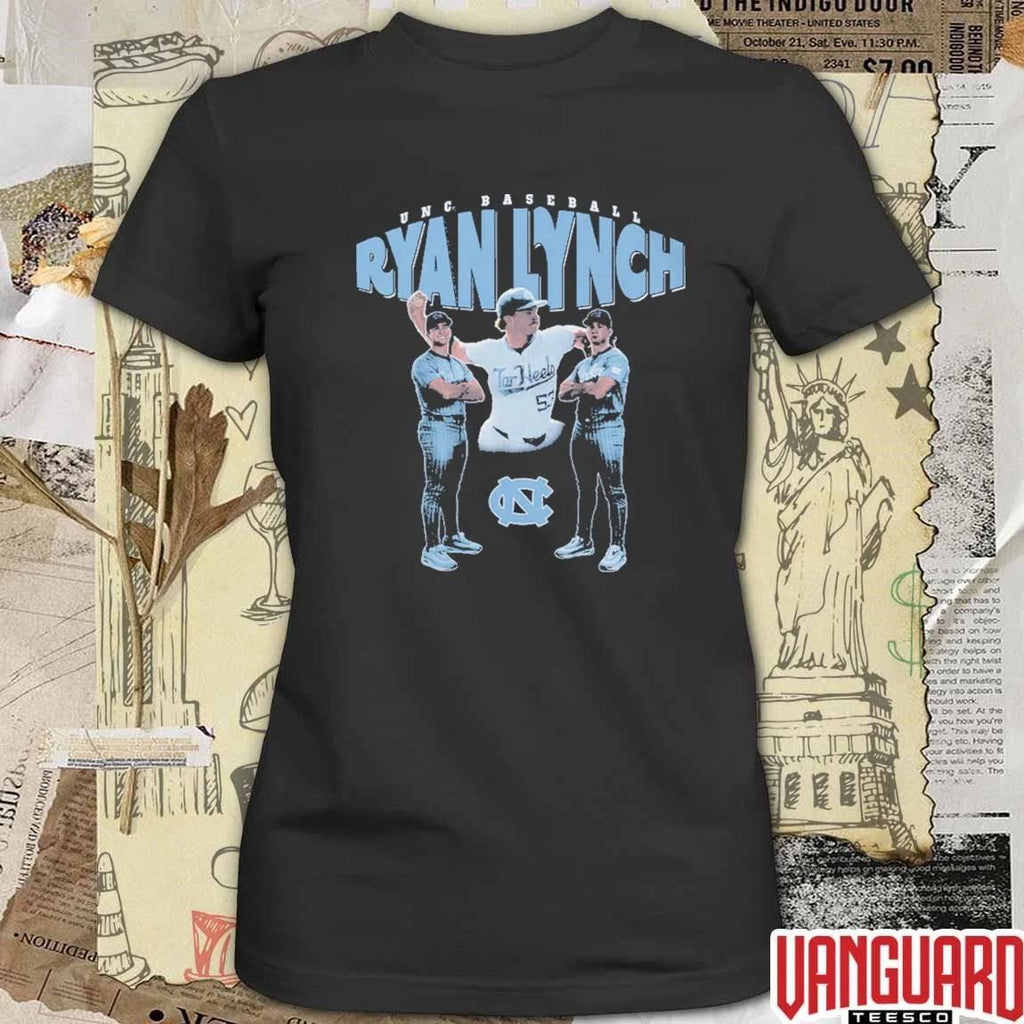 Ryan Lynch Unc Tar Heels Baseball Illustrated t-shirt