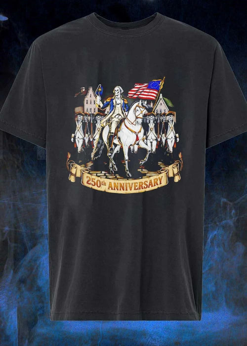 250th Anniversary George Washington Skull Army Historical T-Shirt