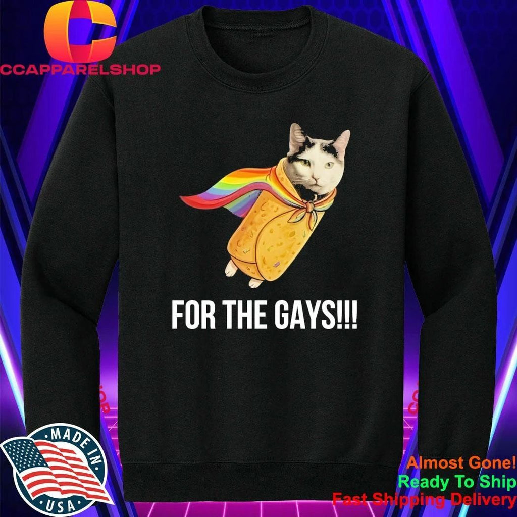 Taco Cat Pride Flag For The Gays Shirt