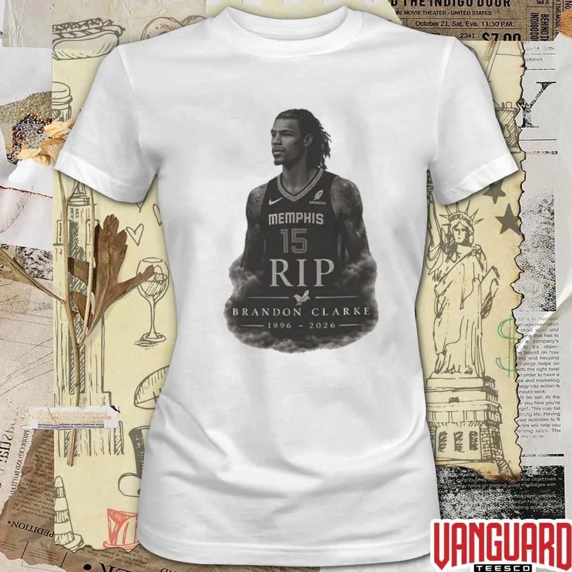 Brandon Clarke RIP Memorial Basketball 1996 – 2026 t-shirt