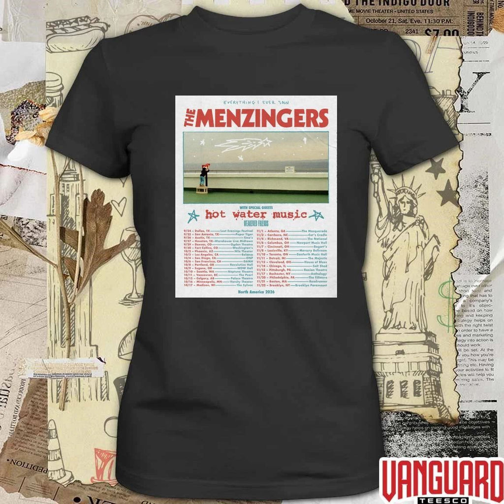 The Menzingers Everything I Ever Saw North America 2026 Tour Poster t-shirt