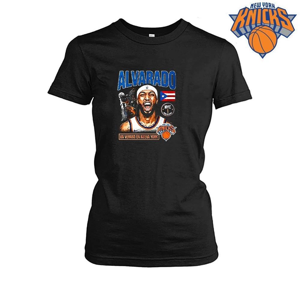 Jose Alvarado Un Verano En Nueva York Knicks Puerto Rico Flag Shirt