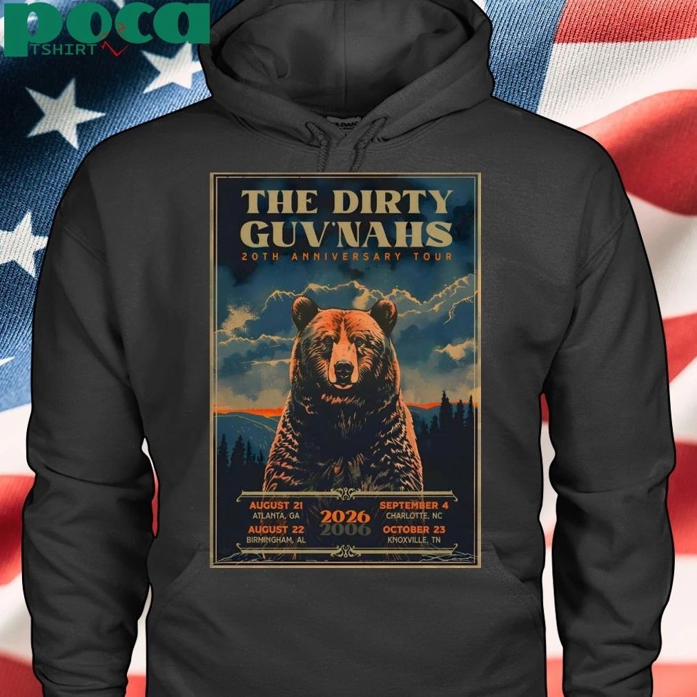 The Dirty Guv’nahs 2026 20th Anniversary Tour Poster T-shirt