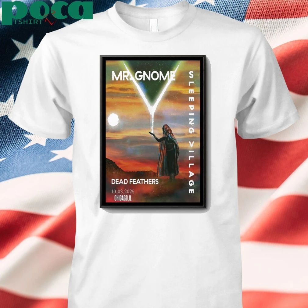 Mr Gnome Sleeping Village Illinois Poster shirt