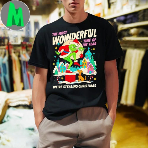 90s Christmas Movie Character The Most Wonderful Time Of The Year We’re Stealing Christmas Shirt