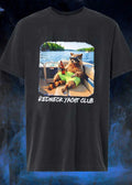 Redneck Yacht Club Raccoon Drinking Beer on a Boat T-Shirt