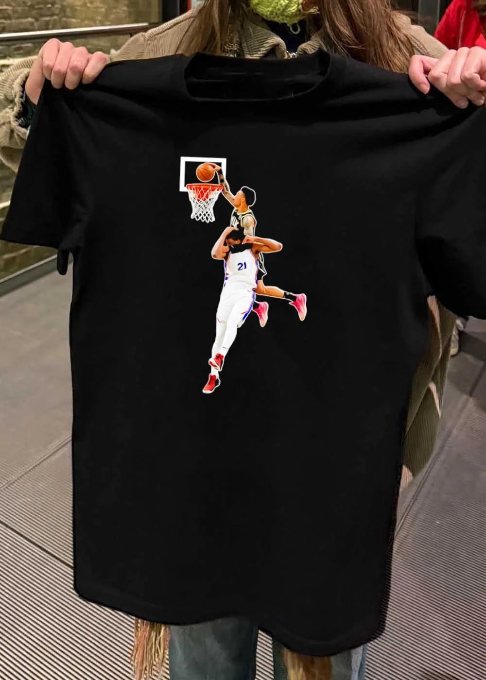 John Collins Joel Embiid NBA Poster Dunk Highlight Atlanta Hawks 76ers 2026 Season Shirt