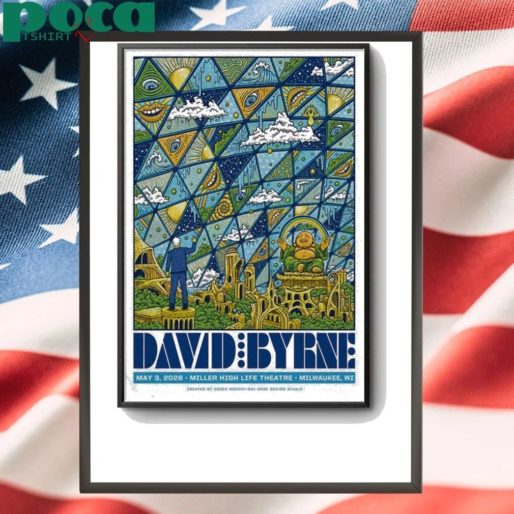 May 3 2026 David Byrne Poster Milwaukee, WI shirt