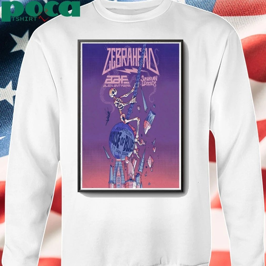 Zebrahead Jan 17 2026 Anaheim CA Poster shirt