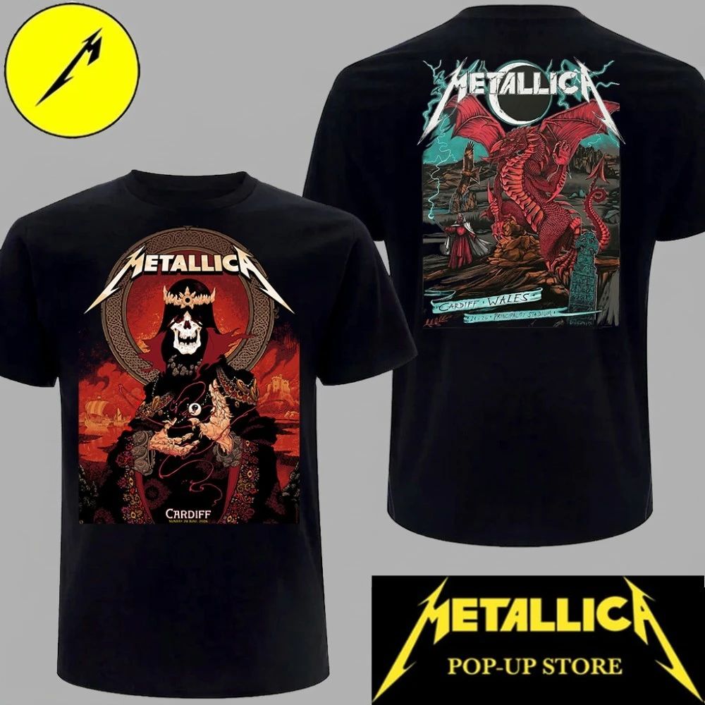 Metallica 28 June 2026 Celtic Skull King combine Red Dragon Concert Tee