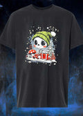 Cozy Winter Vibes Cute Skeleton Celebrating Christmas Holiday T-Shirt