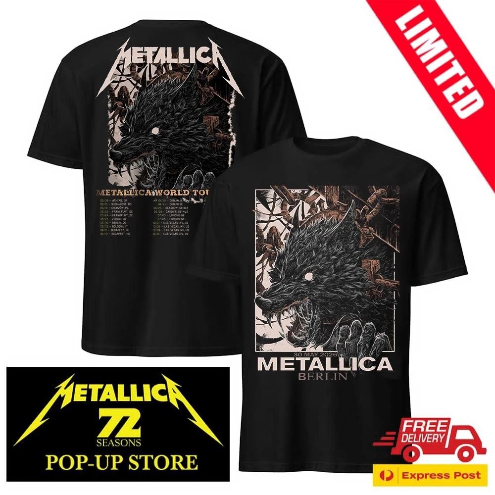 Metallica Berlin 30. Mai 2026 T-Shirt Collin Estrada – M72 Pop-Up Shop Official Merchandise – Olympiastadion