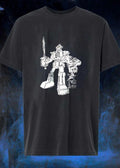 Yes Eye See Robot Holding Sword and Shield with Star Logo T-Shirt