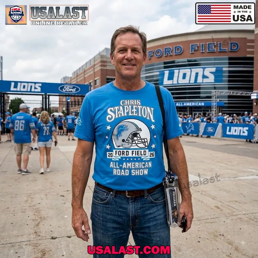 Detroit Lions x Chris Stapleton All American Road Show 3D T-Shirt