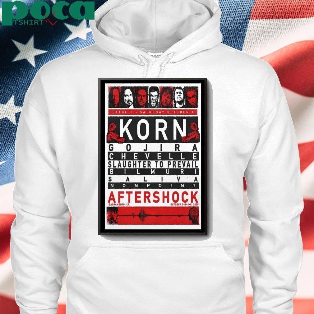 Tour 2025 Discovery Park, Sacramento, California Aftershock Festival Poster shirt