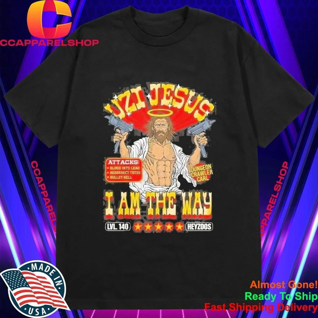 Dungeon Crawler Carl Uzi Jesus I Am the Way Character Stats RPG Books Shirt
