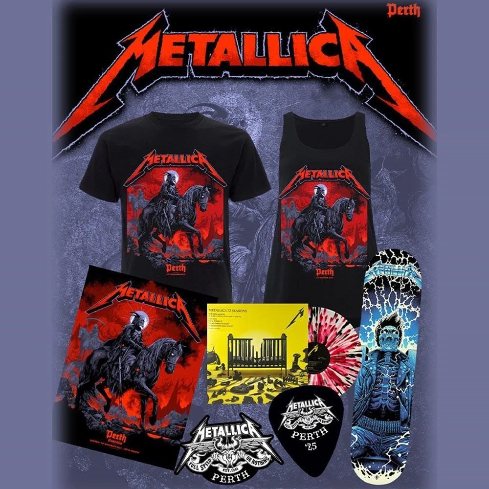 Metallica M72 Perth Pop-Up Shop 2025 T-Shirt, M72 World Tour November 1, 2025 T-Shirt