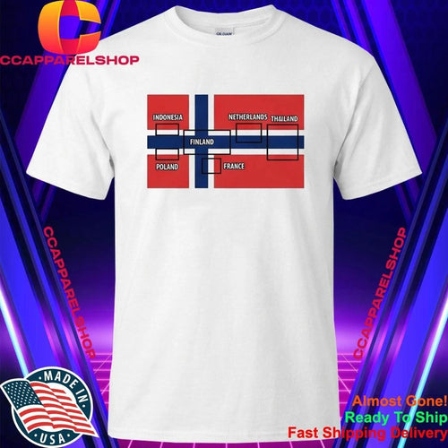 6 Flags In Norway Flag Shirt