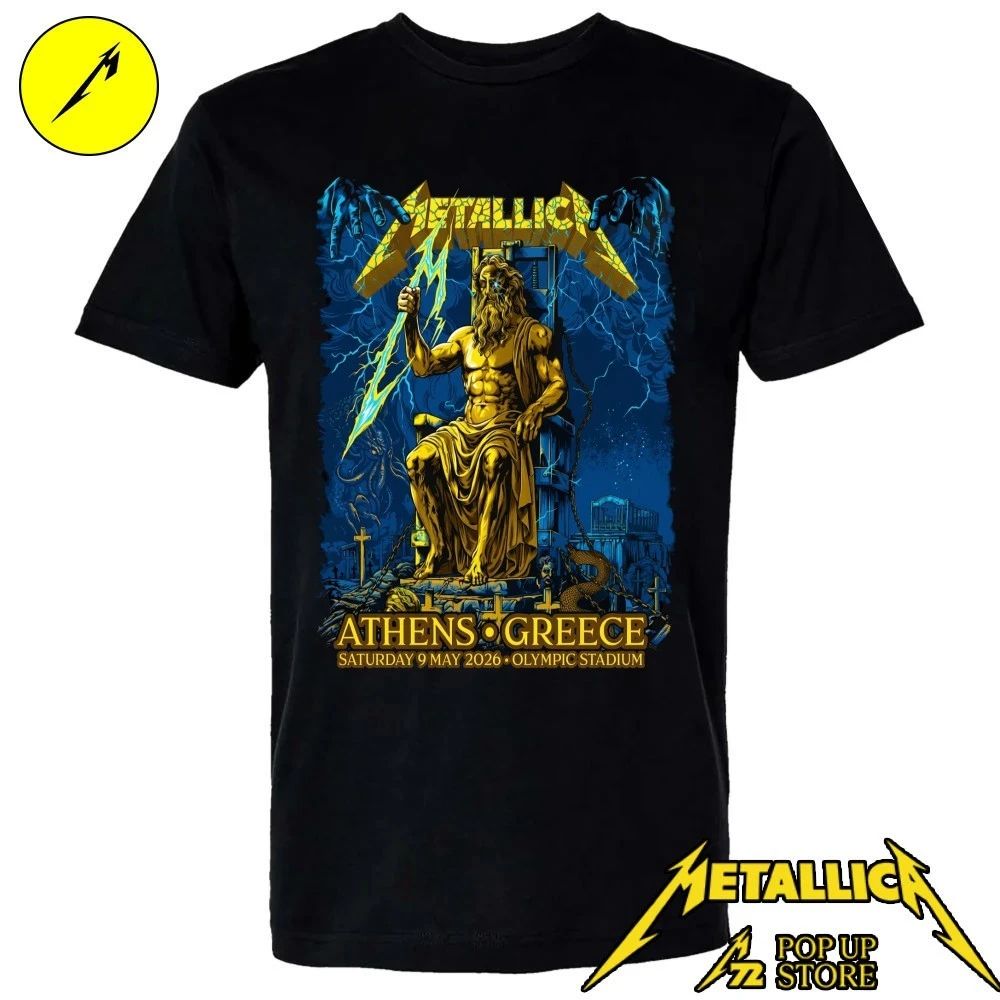 Metallica M72 Athens 2026 Olympic Stadium, 9 May 2026 Zeus King of the Gods Shirt