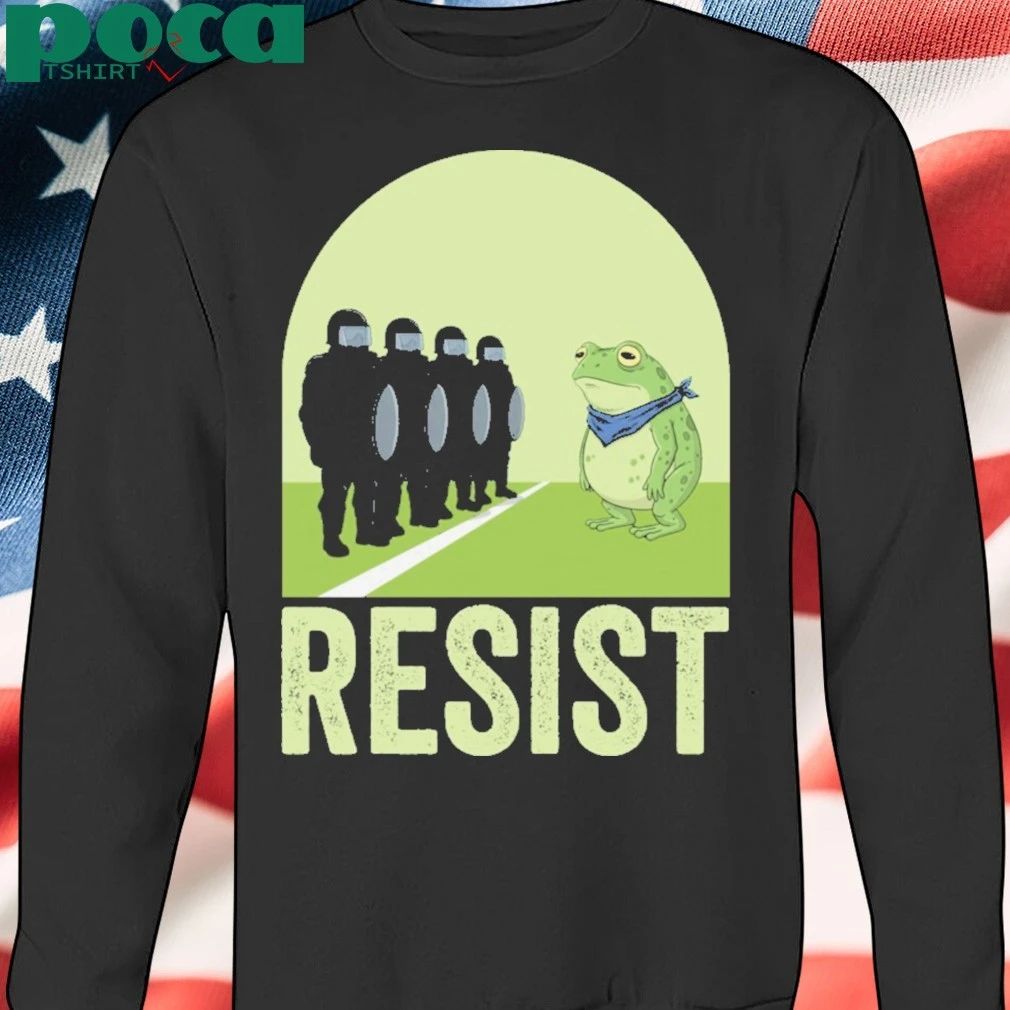 Resist Frog – Portland Protest Activist Vintage Poster T-shirt