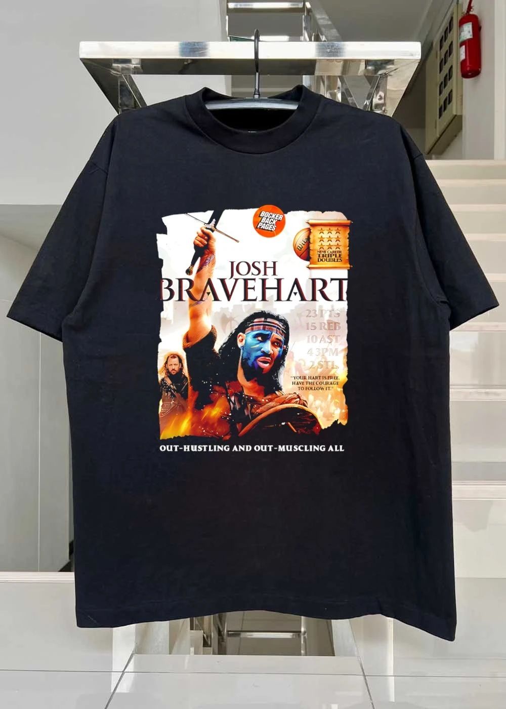 Josh Hart Out-hustling and Out-muscling All 23 PTS 15 REB 10 AST 4 3PM 2 STL Your Hart Is Free Have the Courage to Follow It T-Shirt