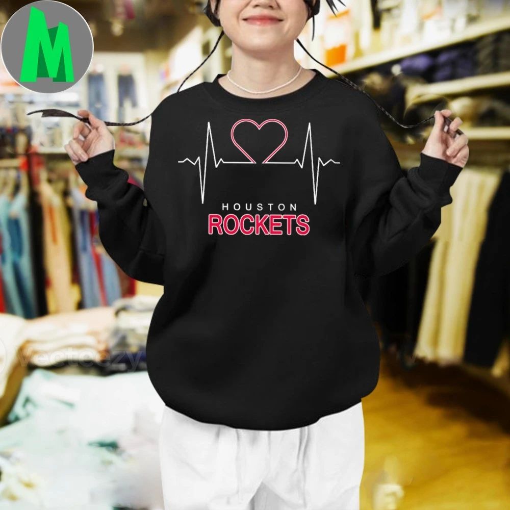 Houston Rockets heartbeat forming a heart shape Shirt