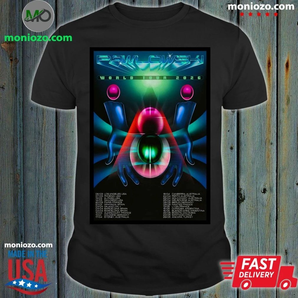 Original Pawlowski World Tour 2026 Poster T-shirt