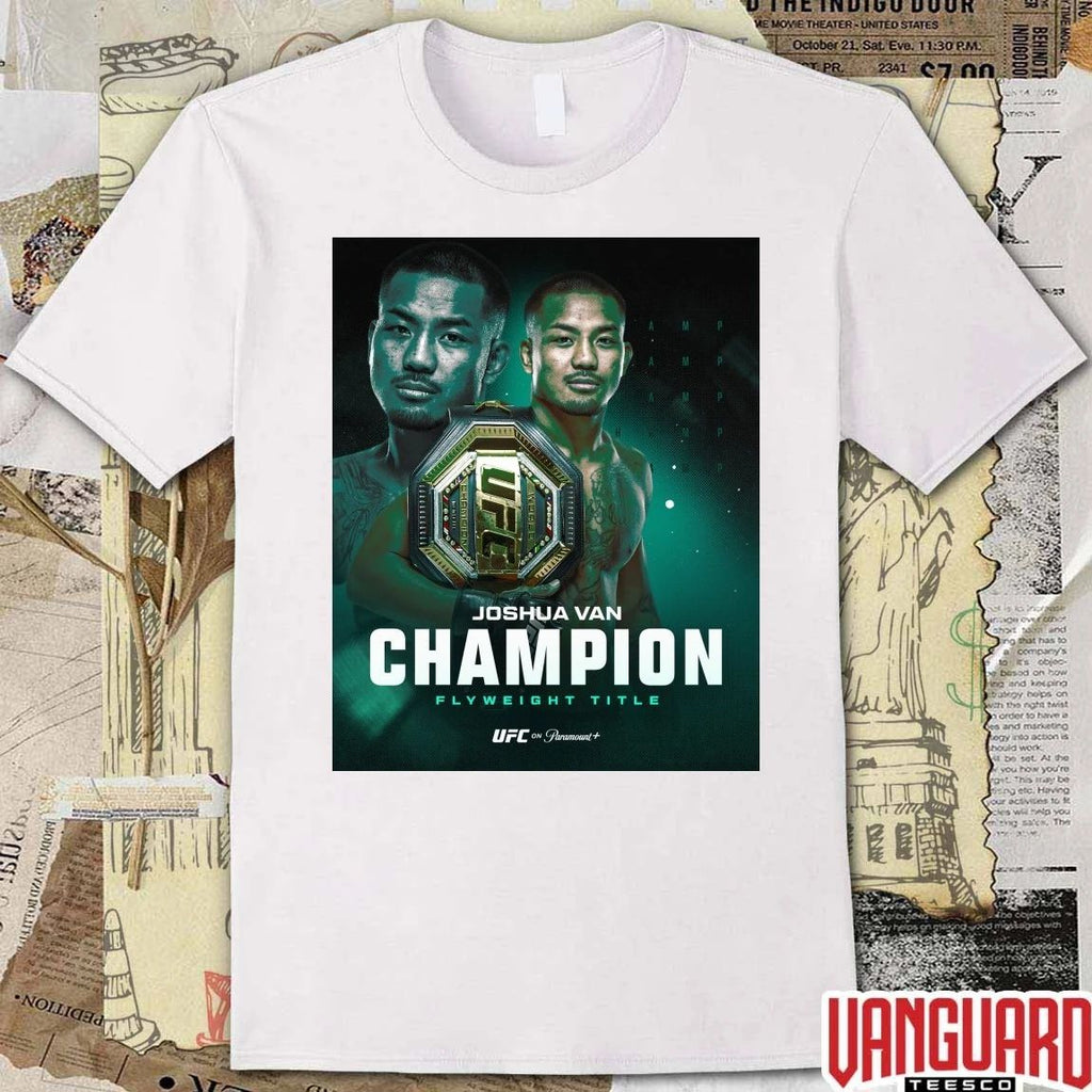Joshua Van Champion Flyweight Title UFC 2026 Poster t-shirt
