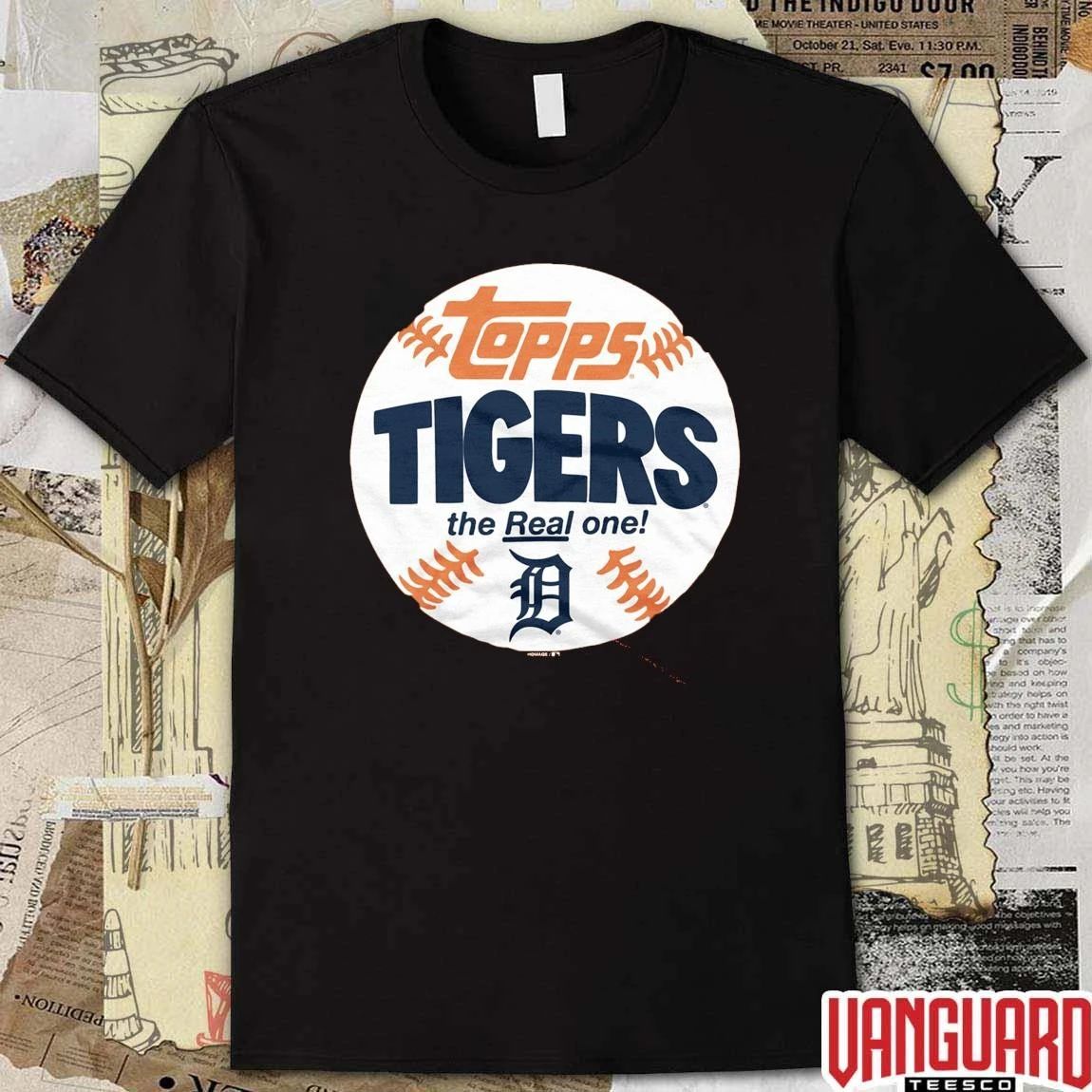 Detroit Tigers MLB 2026 x Topps Baseball The Real One t-shirt