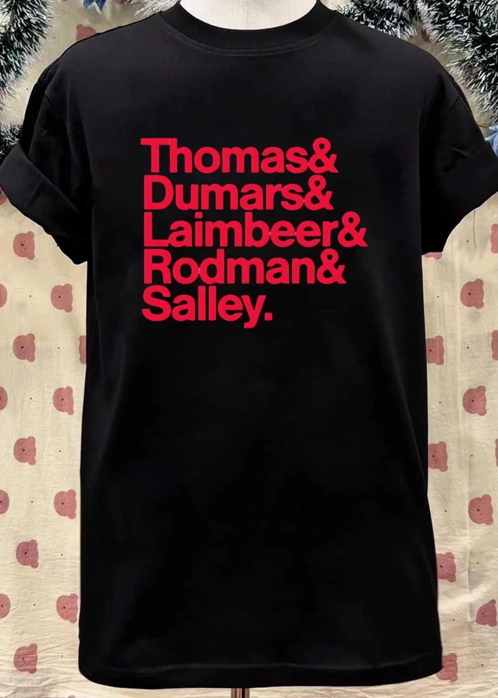 Detroit Pistons Legend Players Thomas Dumars Laimbeer Rodman Salley T-Shirt