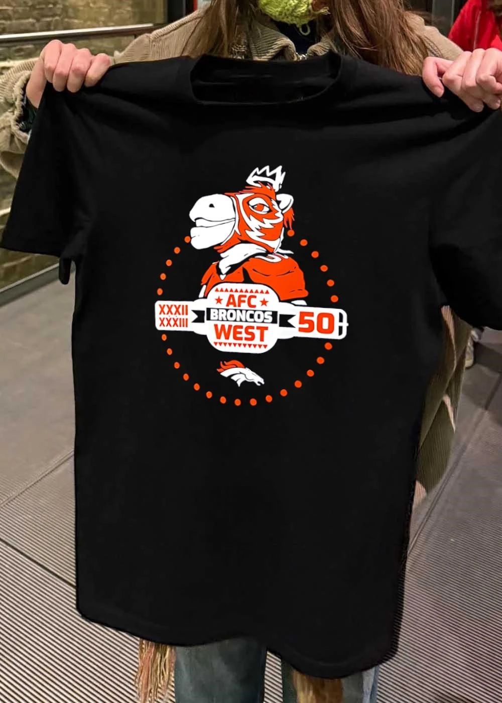 Broncos 50 Years AFC West XXXII XXXIII Celebration T-Shirt