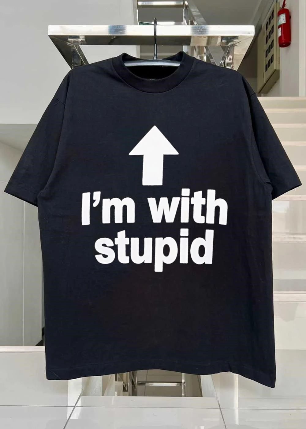 Novelty Apparel I am with stupid Shirt