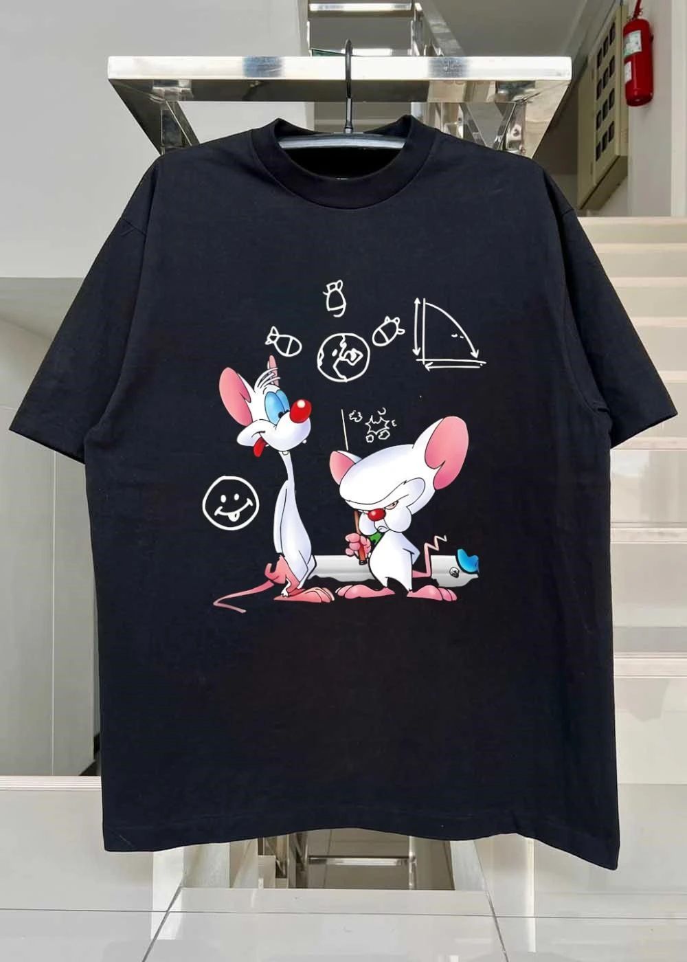 Pinky and the Brain Planning Global Destruction Graphic T-Shirt