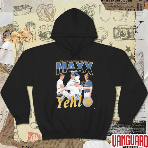 2026 Maxx Yehl Retro 90s West Virginia Mountaineers Baseball t-shirt