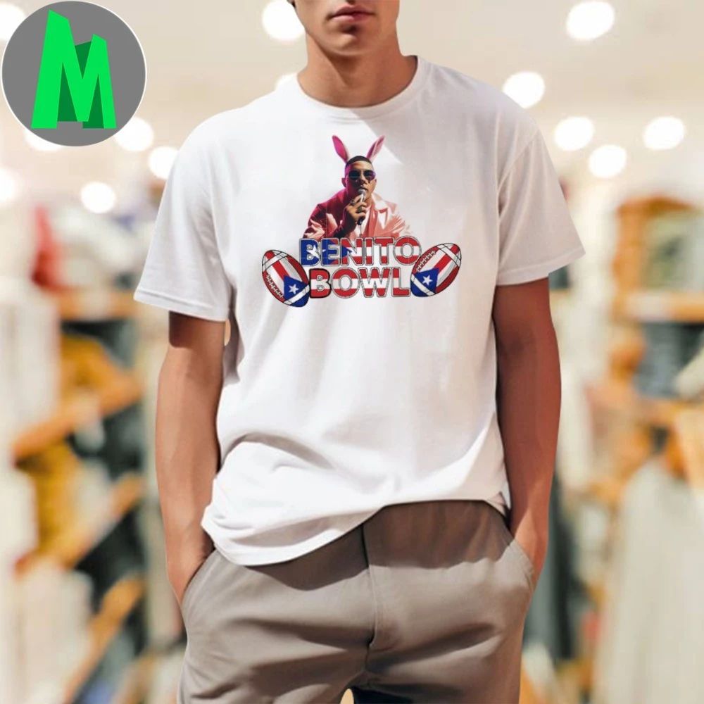 Original Benito Bowl bunny singing bad bunny tour san benito football Shirt