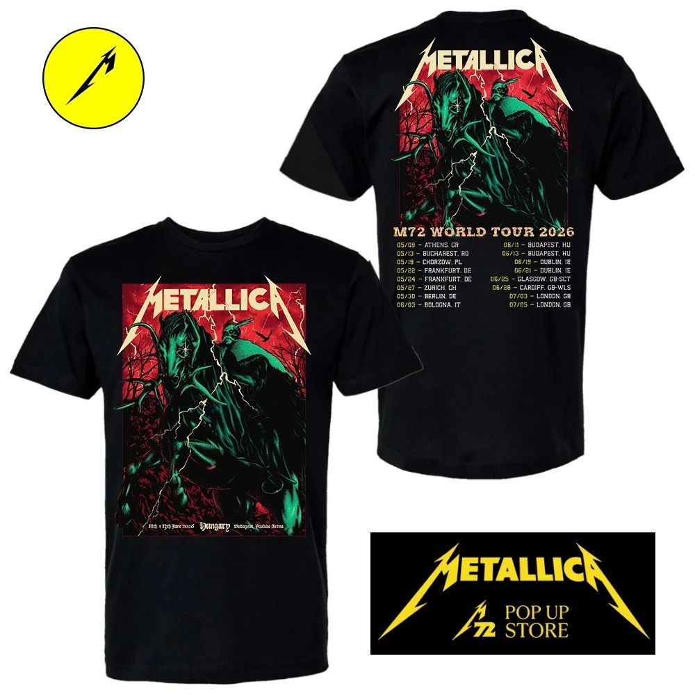 Metallica Budapest 2026 Limited Edition Shirt – Alex Almeida Pop-Up Shop
