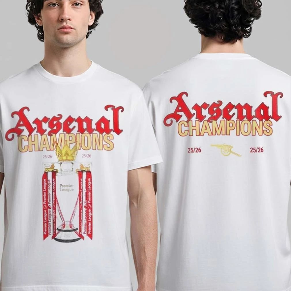 Arsenal 2026 Premier League Champions Trophy Celebrate For The Last 22 Years Shirt