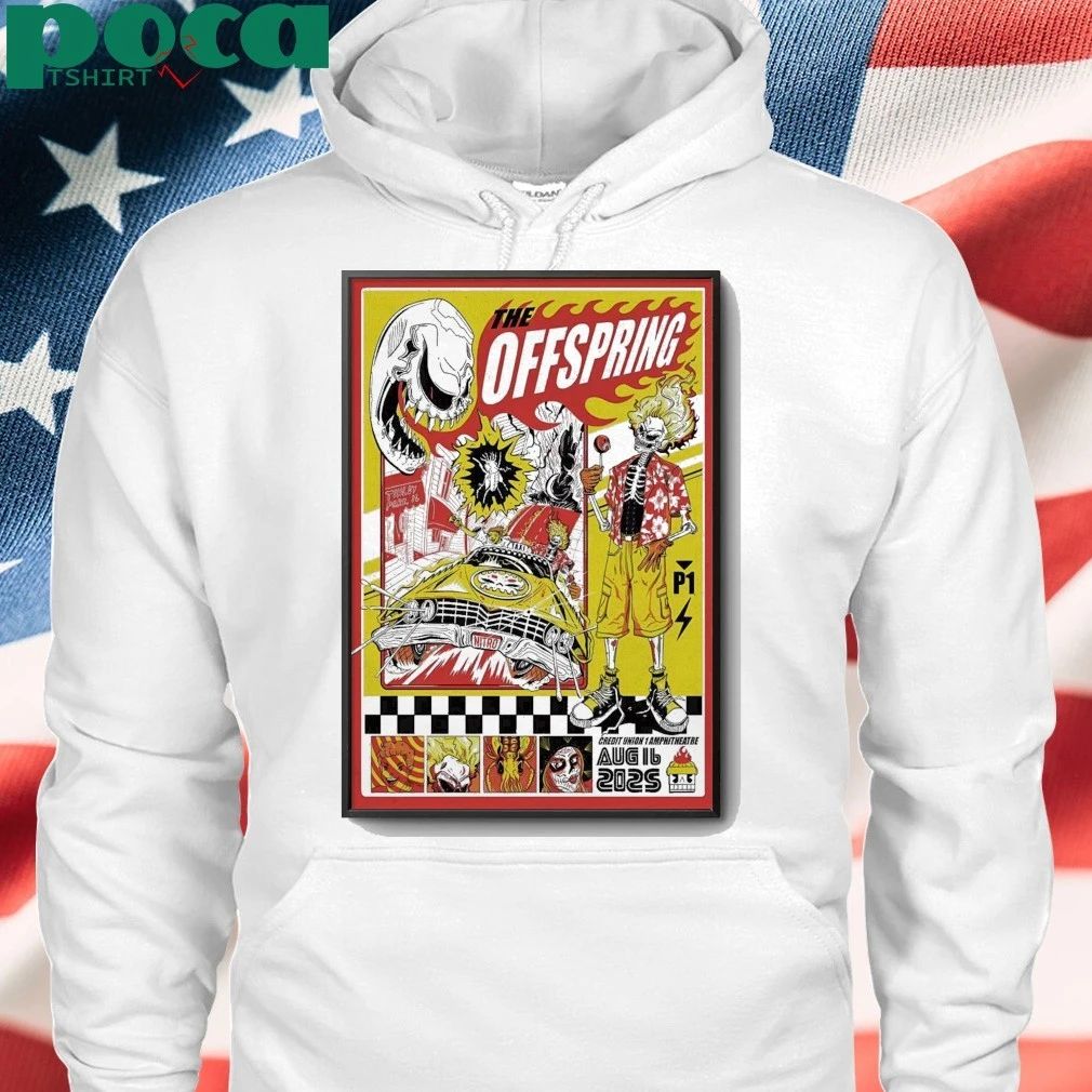 The Offspring Aug 16 2025 In Tinley Park IL Poster shirt