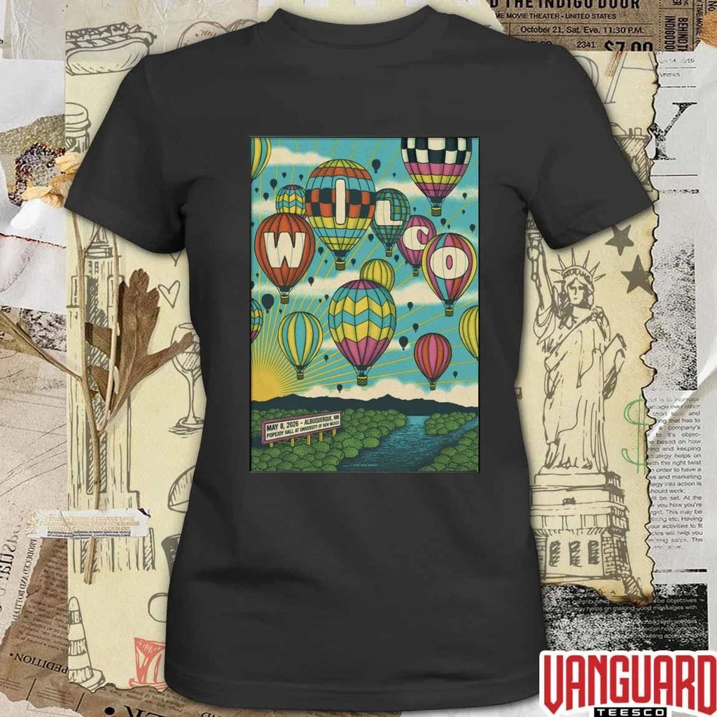 Wilco Albuquerque NM Tour Popejoy Hall At University Of New Mexico On May 8 2026 Poster t-shirt