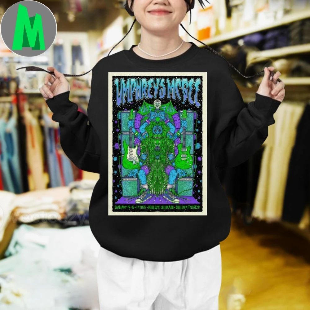 Original Umphrey’s Mcgee Boulder Co Jan 15-17 2026 Poster T-Shirt