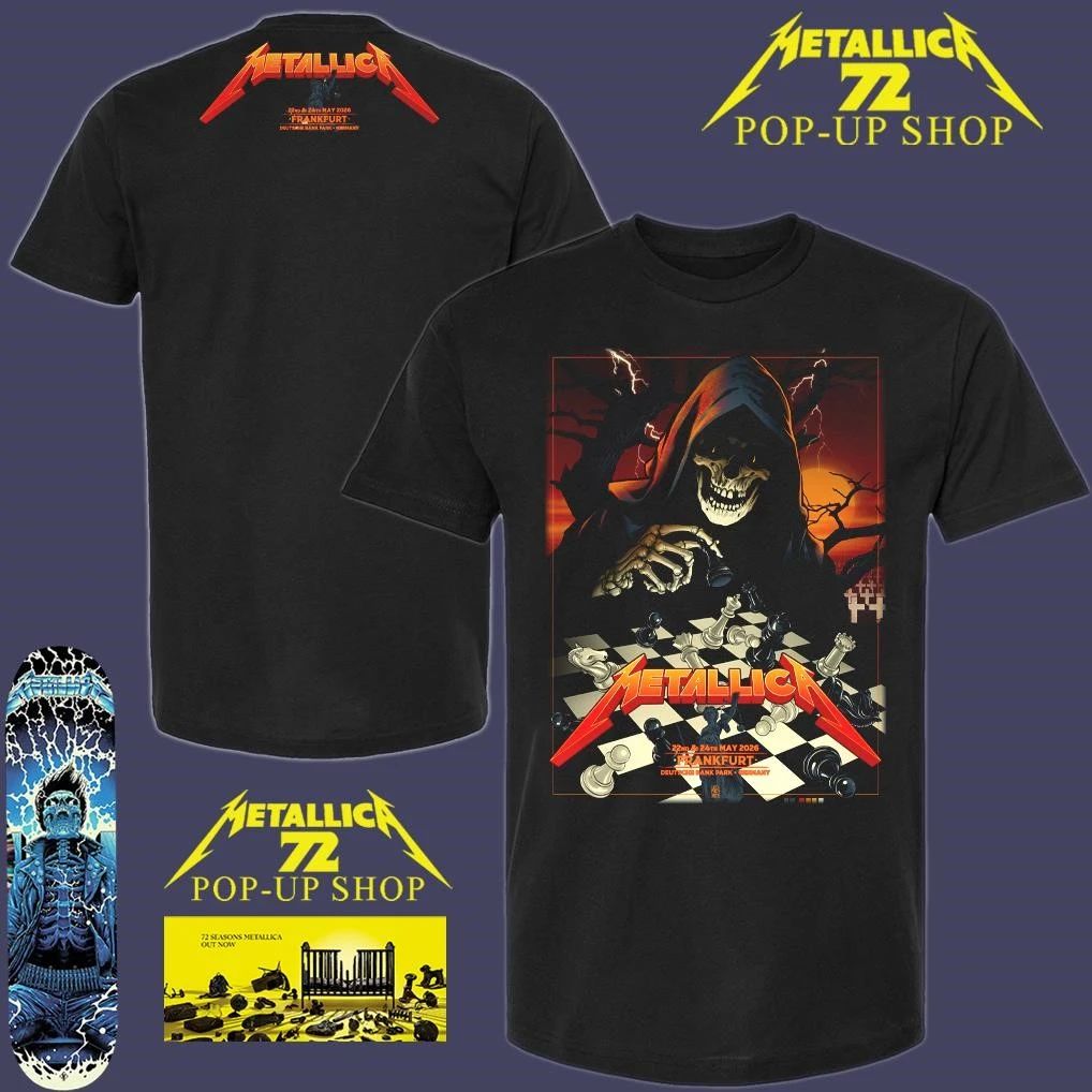 Metallica M72Frankfurt Germany May 22-24 2026 Art By Vance Kelly Pop-Up Shop T-Shirt