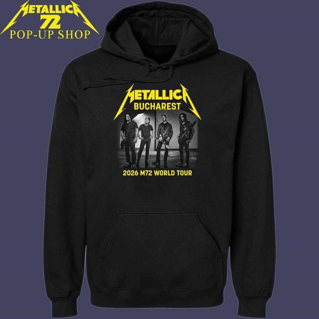 Metallica M72 Bucharest Romania 2026 Band Members World Tour T-Shirt