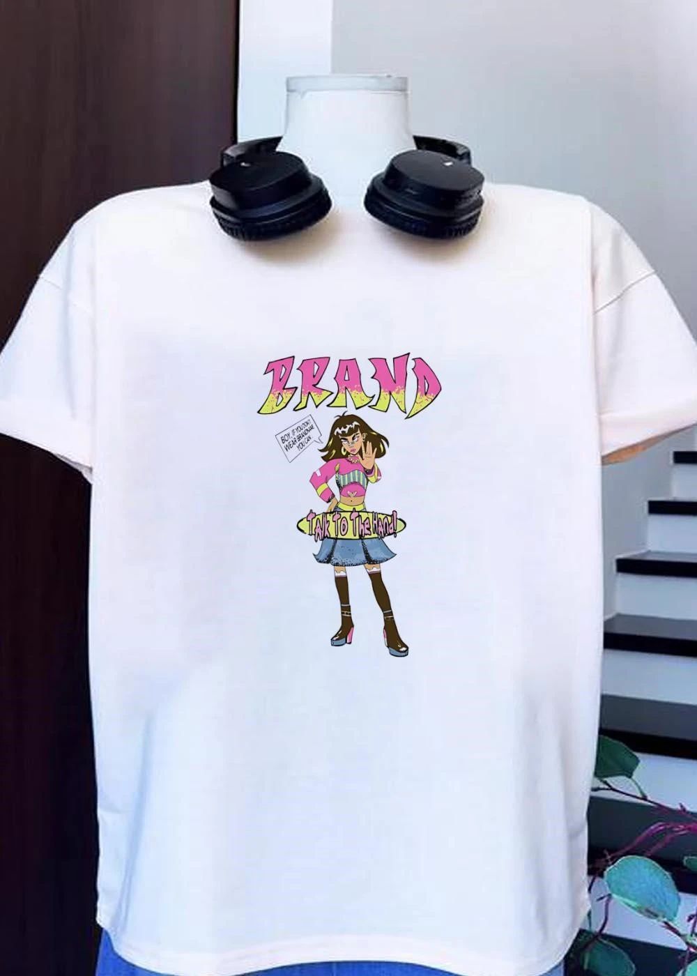 Brand Talk to the Hand Cartoon Woman T-Shirt